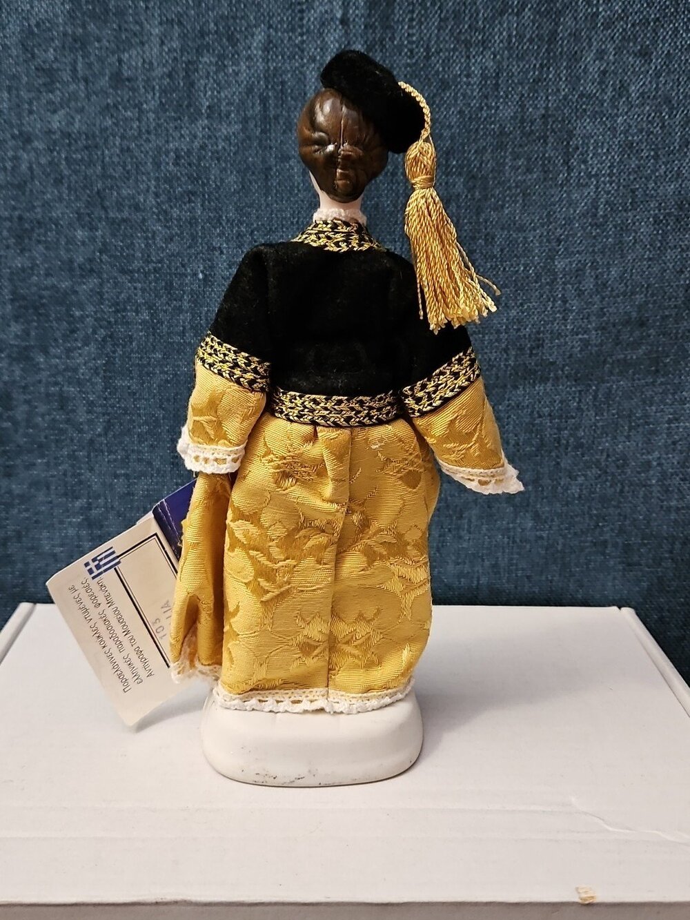 Vintage Evelt Themis Porcelain Doll | Handmade in Greece | Traditional Costume | - Picture 10 of 16
